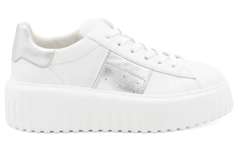 Hogan H-Stripes mit Plateausohle “White” (HXW6450FO70NCS)