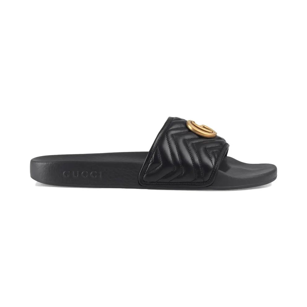 Gucci Matelasse Slide Black Double G
