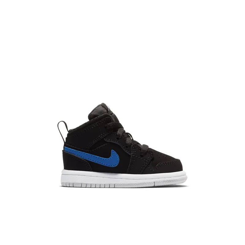 Jordan 1 Mid Multi-Color Swoosh Black (TD)