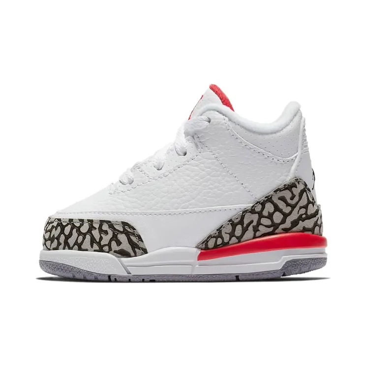 Jordan 3 Retro Hall of Fame (TD) “White / Cement Grey / Black / Fire Red” (832033-116)