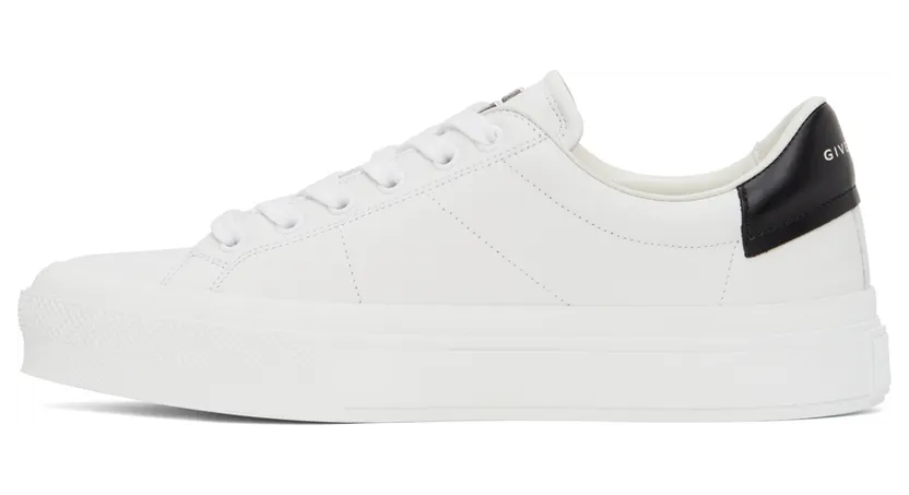 Givenchy White & Navy City Sneakers (BH005VH118) (3)