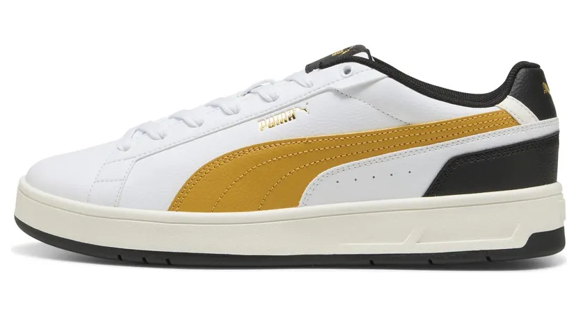 Puma Court Classico “Puma White / Archive Gold / Puma Black” (400284_10)