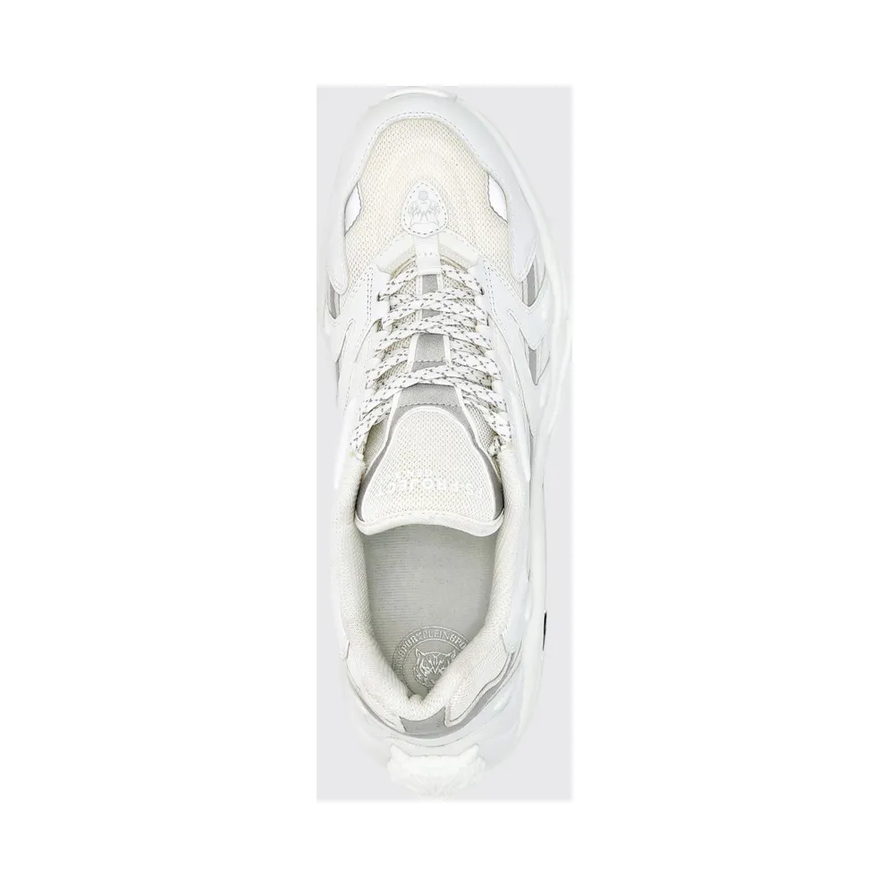Plein Sport PS. Project Gen. X-01 in Leather and Mesh with Bicolor Design White (FABSUSC0328PTE003N01)