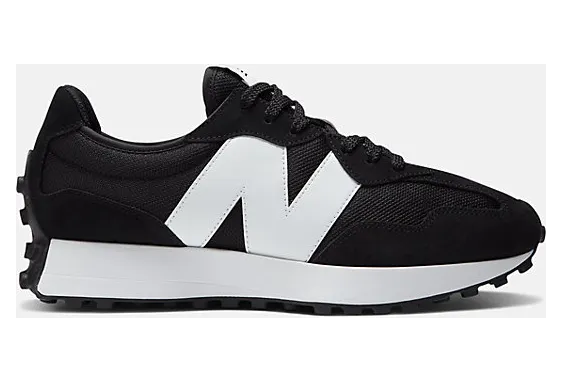 New Balance 327 Black White N Logo (MS327CBW)