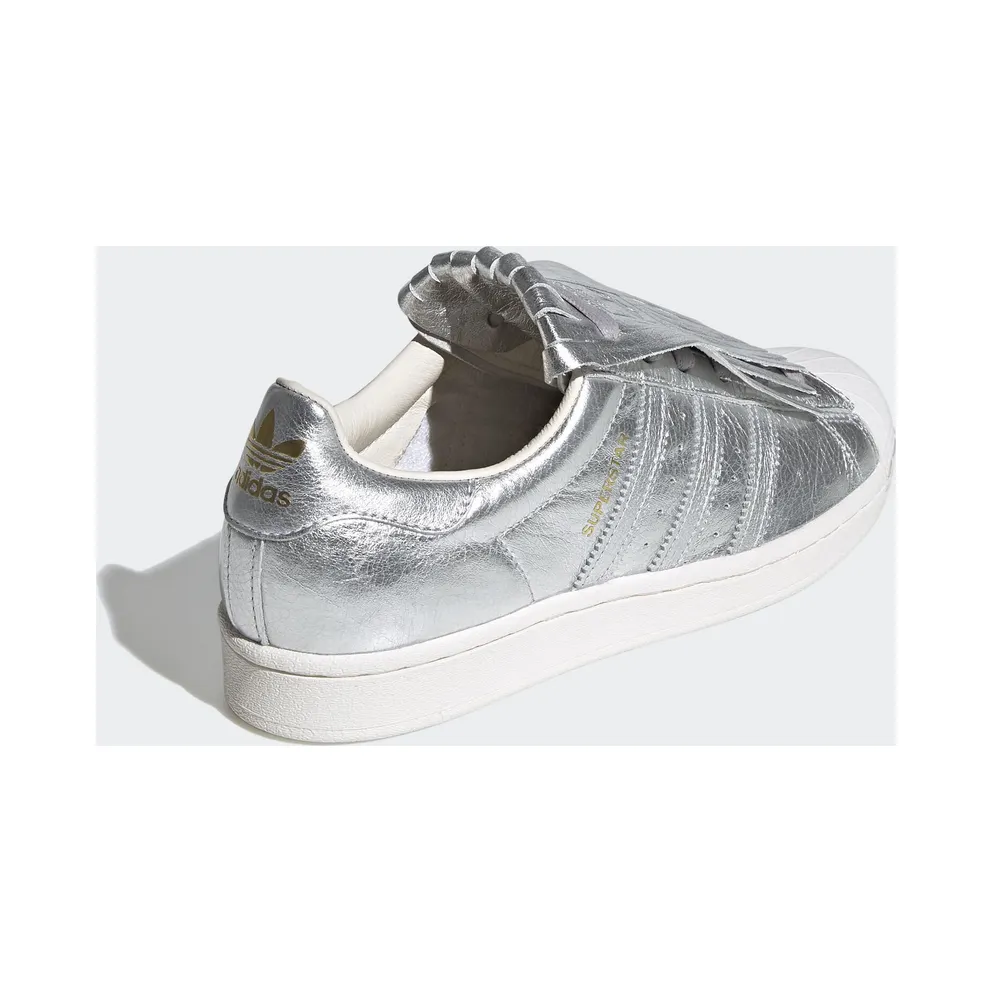 adidas Superstar Fringe Silver (W) Silver Metallic/Silver Metallic/Chalk White (FW8159)