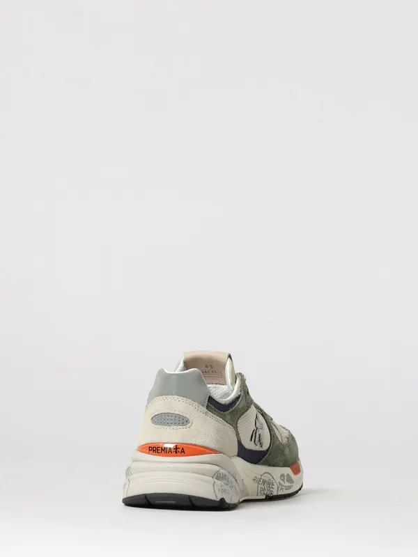 Premiata Mase Suede and Canvas Sneakers Military (MASE258015) (2)