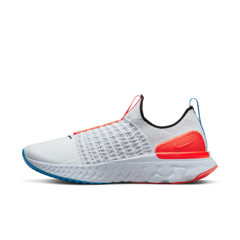 Nike React Phantom Run Flyknit 2 Football Grey Bright Crimson (DV2179-001)