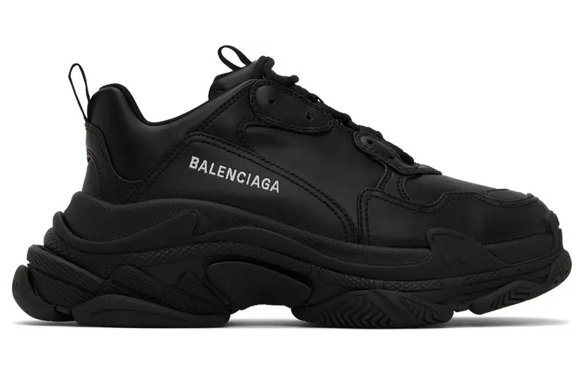 Balenciaga Black Triple S Low-Top Sneakers (536737-W2FA5-1000)