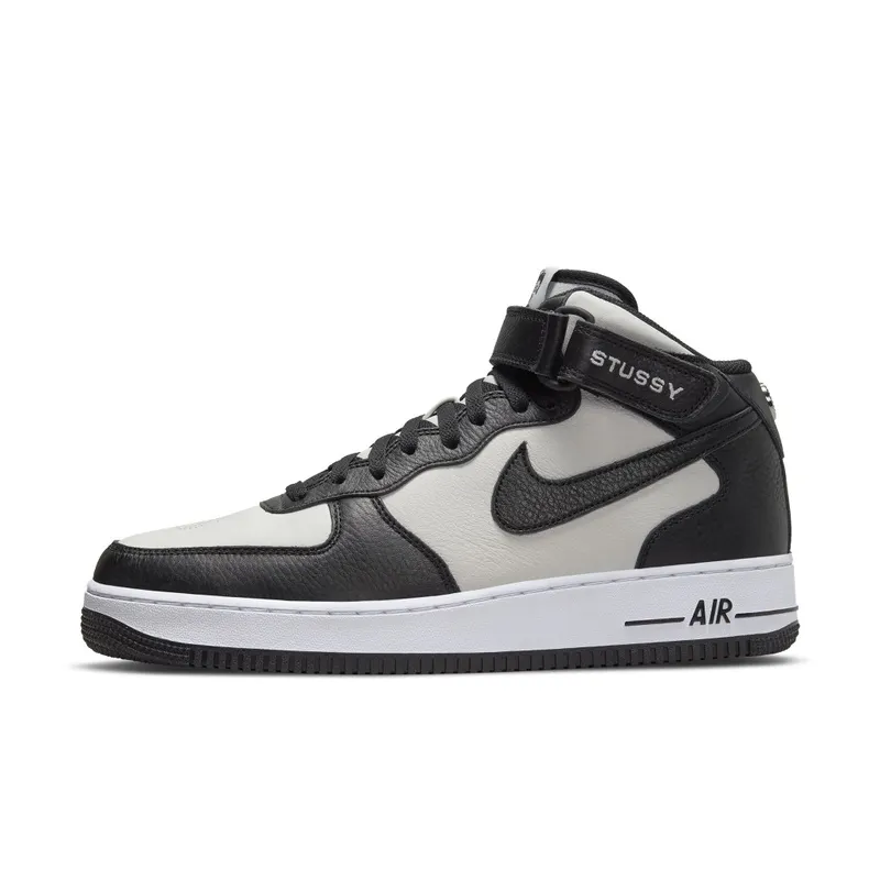 Nike x Stussy Air Force 1 Mid Black White (DJ7840-002)