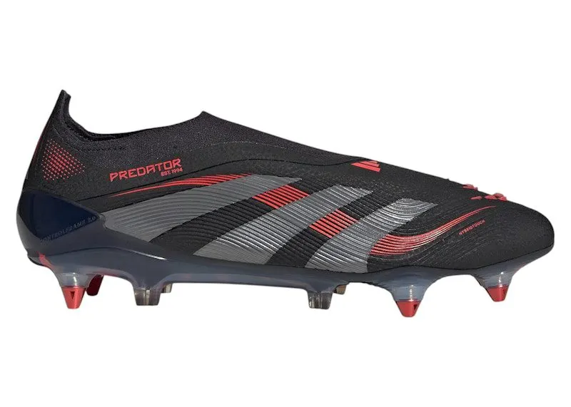 adidas Predator Elite Laceless SG Core Black Grey Four Lucid Red (ID3845)