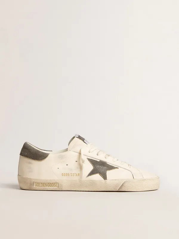 Golden Goose Super-Star In Nappa With Gray Suede Star And Heel Tab (GMF00101.F006019.11887)