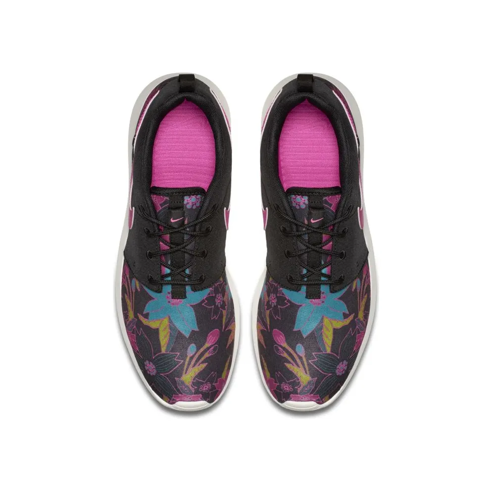 Nike Roshe Run Floral Print Pink Foil (W) Black/Pink Foil-Sail (749986-061)