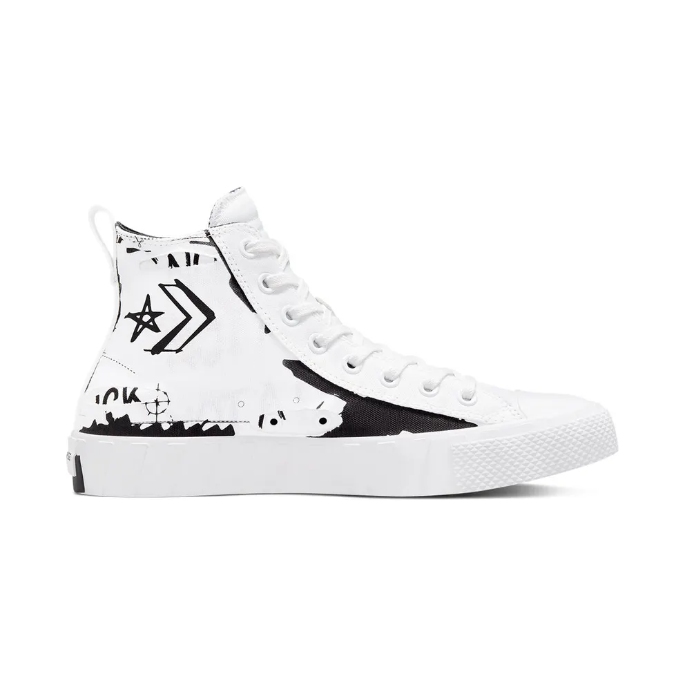 Converse Script Print UNT1TL3D High Top White/white/black (171231C)