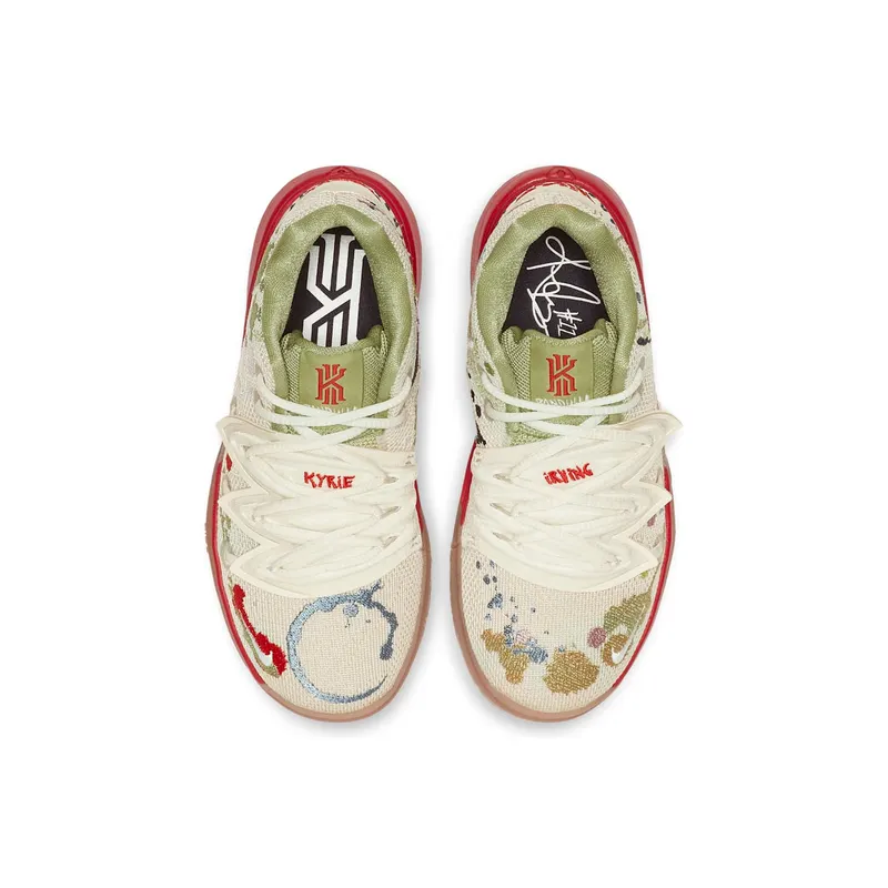 Nike Kyrie 5 Bandulu (PS) Light Bone/Green-Red (CQ9341-100)
