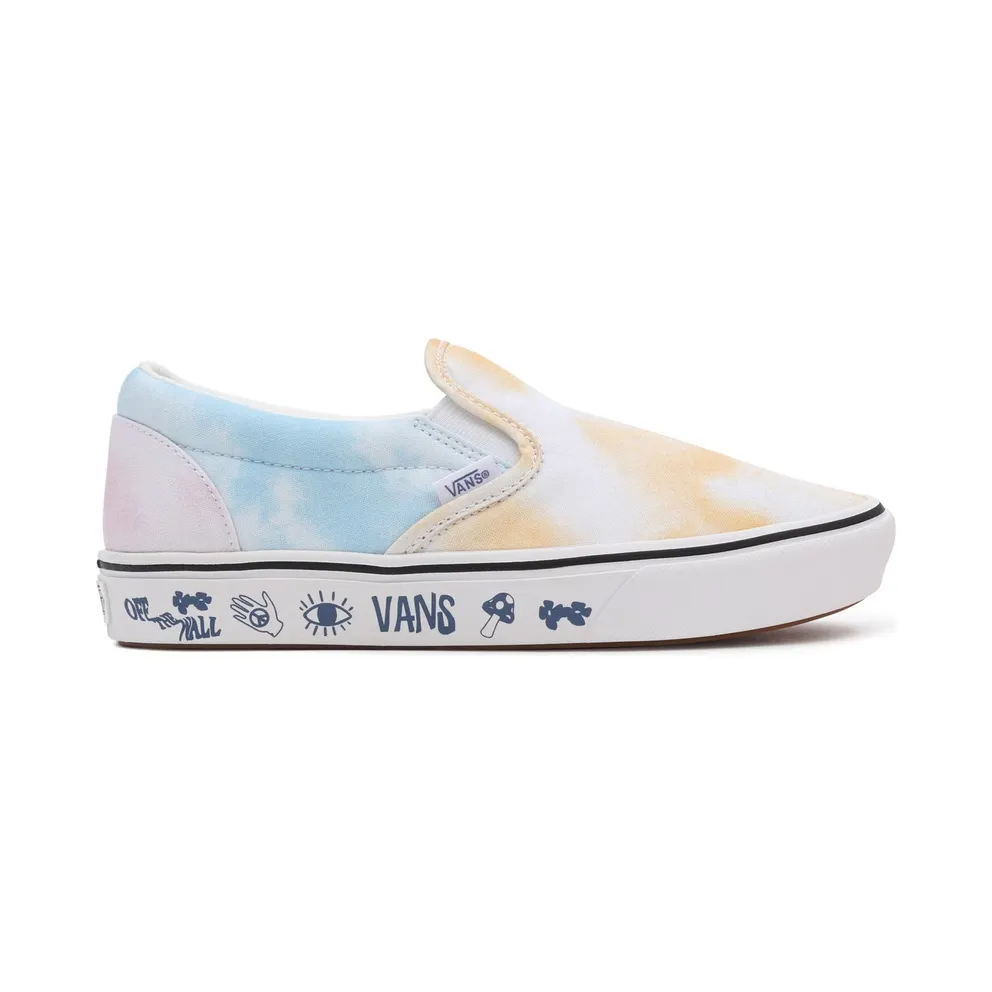 VANS Pastel Tie Dye Comfycush Slip-on Shoes White (VN0A7TNMB1Y)