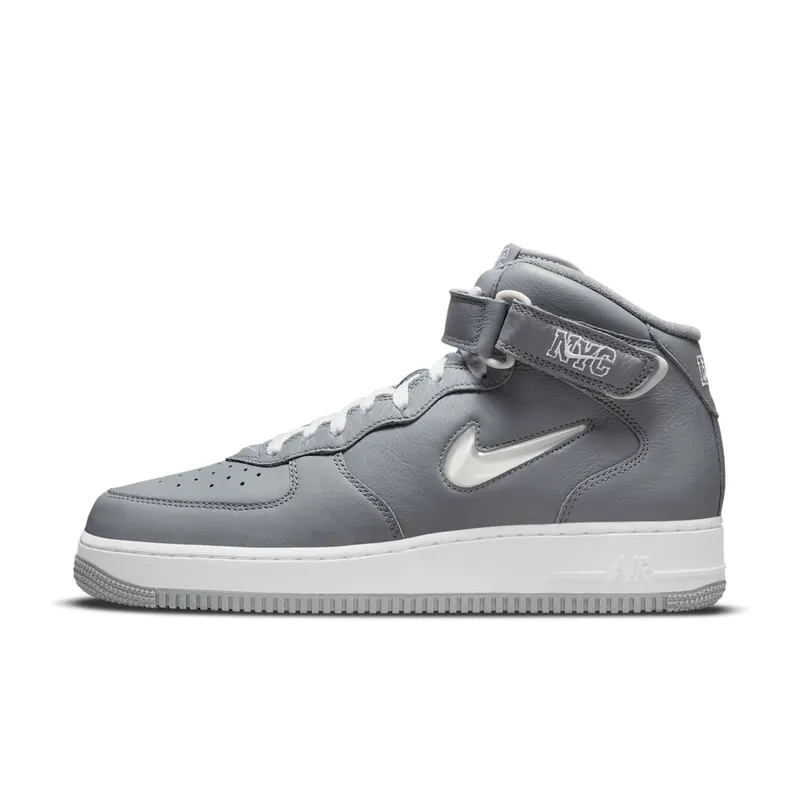 Nike Air Force 1 Mid QS Jewel NYC Cool Grey – “Cool Grey / White-metallic Silver” (DH5622-001)