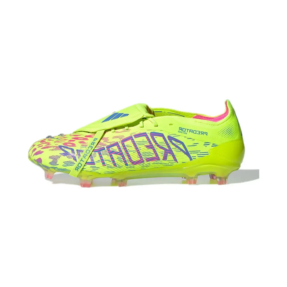 adidas Predator Elite Fold-over Tongue Firm Ground Boots “Lucid Lemon / Lucid Pink / Blue Fusion” (JH6421)