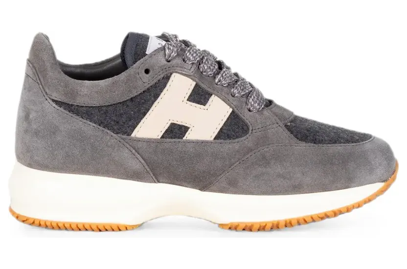 Hogan logo-patch panelled sneakers – Grijs (HXW7130GC80VJ6)