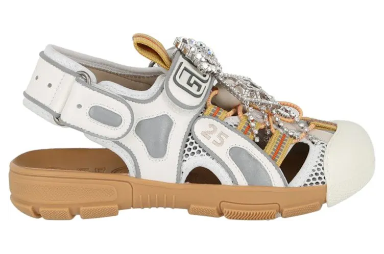Gucci Tinsel Sport Sandals Crystal White Grey (571557 98D10 8475)
