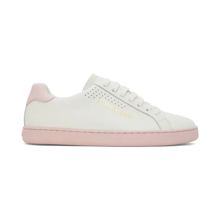 Palm Angels White & Pink Palm One Sneakers (PWIA035S22LEA0020130)