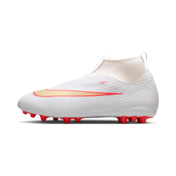 Nike Jr. Mercurial Superfly 11 Academy ‘ Multi-Ground High-Top “White/Bright Crimson/Blur” (IO1528-100)