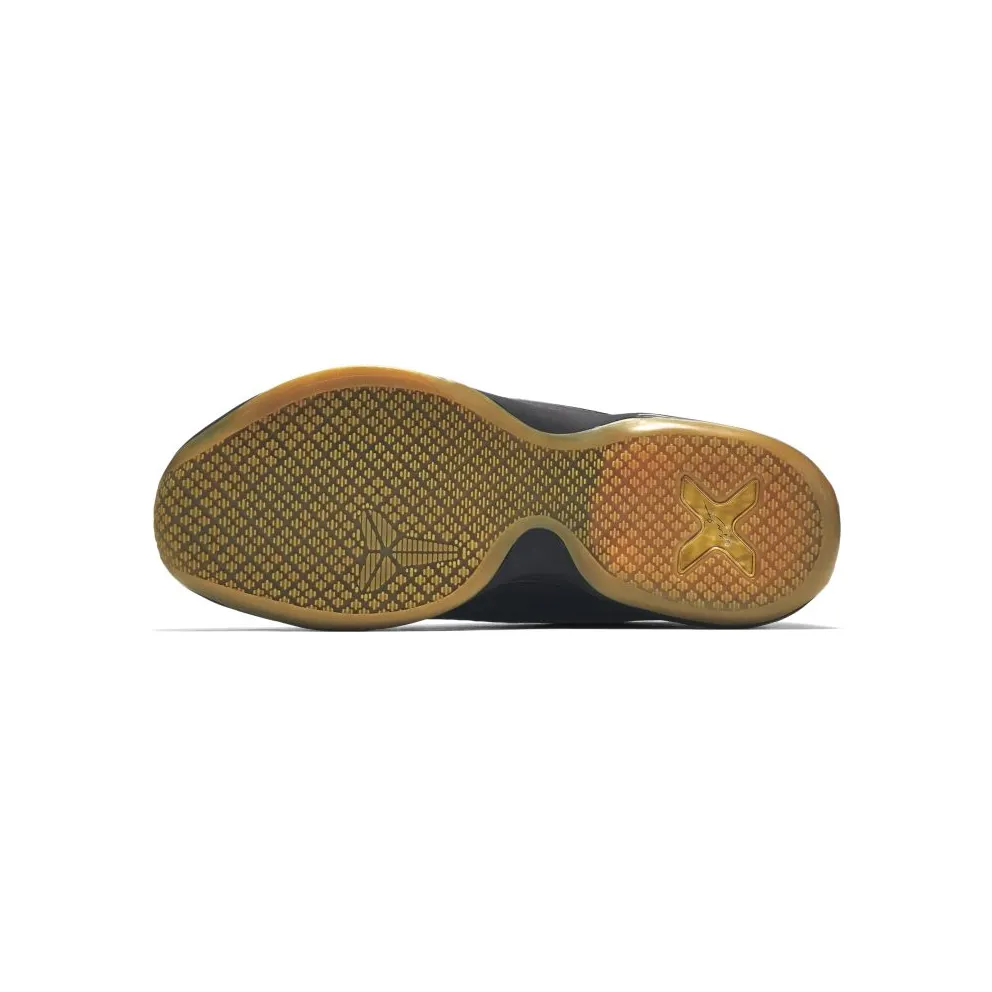 Nike Kobe 10 Mid EXT Black Metallic Gold Black/Black-Gum Light Brown (802366-002)