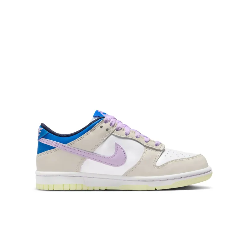 Nike Dunk Low Grade School “Khaki Blue Pink” (FB9109-103)