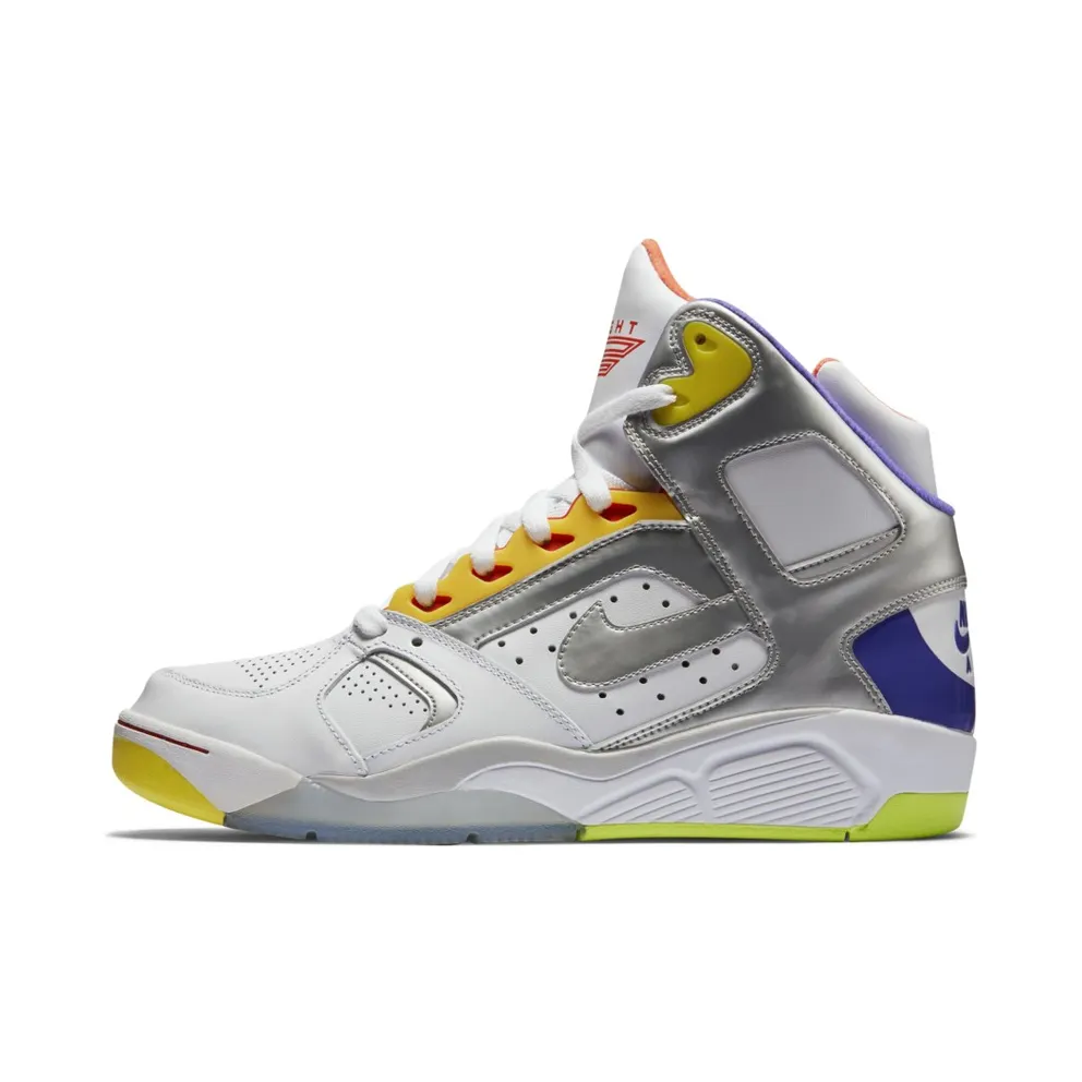 Nike Air Flight Lite High White/Metallic Silver-Hyper Grape White/Metallic Silver-Hyper Grape (329984-100)