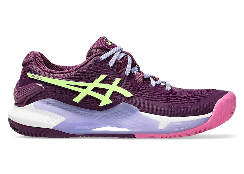 ASICS Gel-Resolution 9 Padel Deep Mauve Lime Green (1042A245-500)