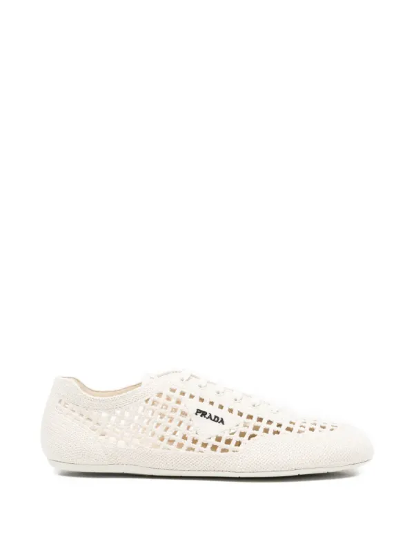 Prada Collapse geweven low-top sneakers – Beige (1E360O2F46F0304)
