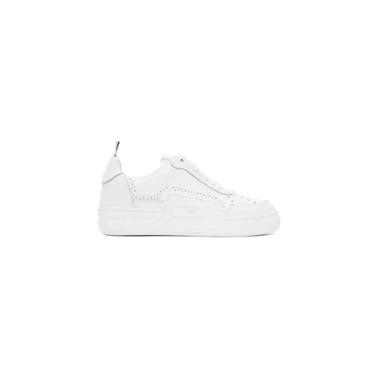Thom Browne White Low-Top Basketball Sneakers (MFD199A-05584)