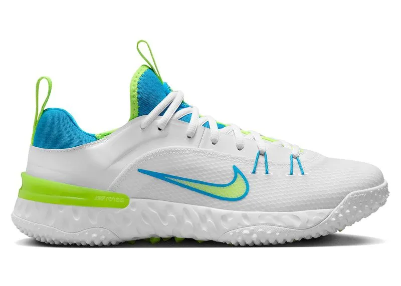 Nike Huarache 9 Elite TF LAX SE White Volt Vivid Blue (FV6148-100)
