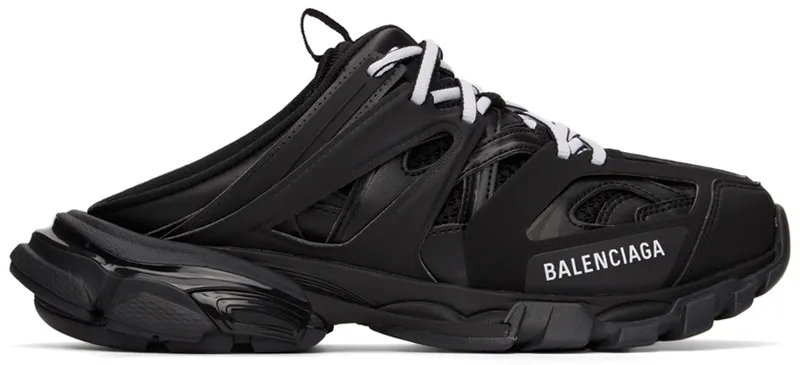 Balenciaga Black Track Mules (653814-W3DA3-1000)