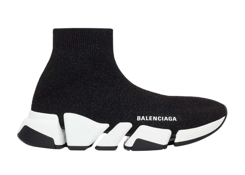 Balenciaga Speed 2.0 Black White Shiny (W) (636833W2DC11091)
