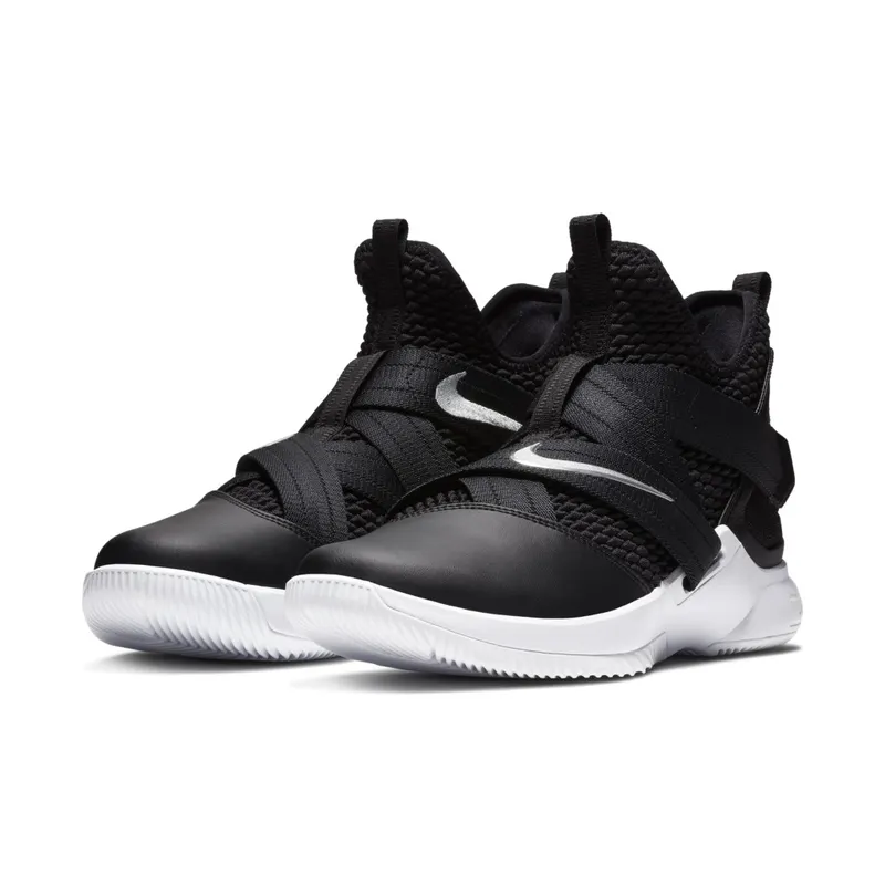 Nike LeBron Soldier 12 TB Black White Silver Black/White-Metallic Silver (AT3872-001)