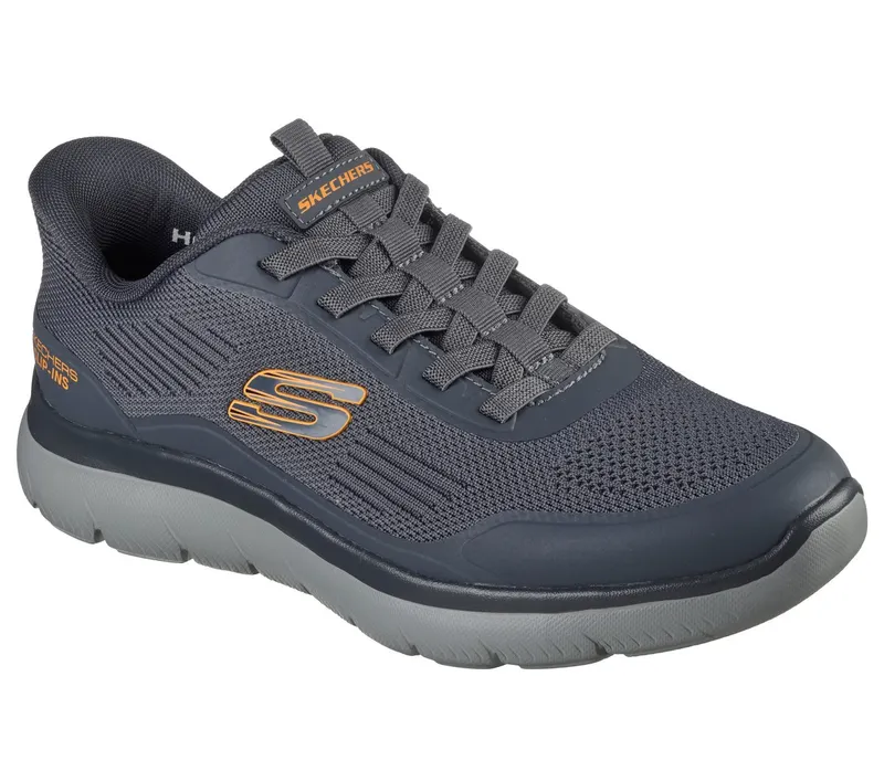 Skechers Slip-ins: Summits – Leyter Sneaker Houtskool/Orange