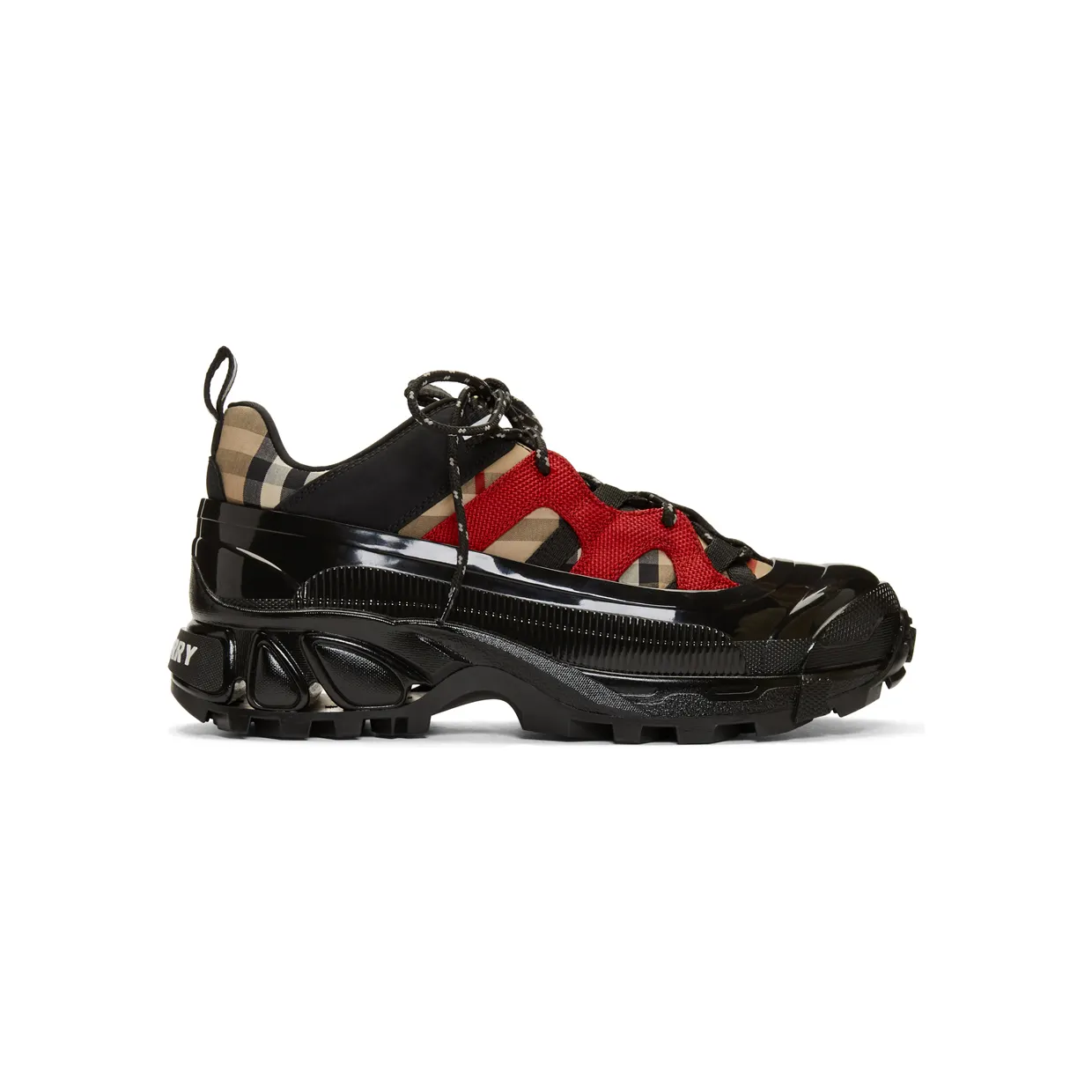 Burberry Black & Beige Arthur Sneakers (8020680)