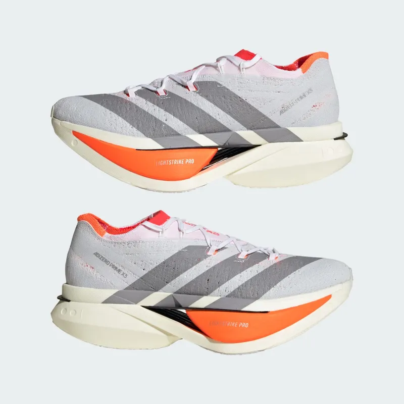 Adidas ADIZERO PRIME X3 STRUNG Running Shoes Cloud White / Cloud White / Lucid Red (JP9192)