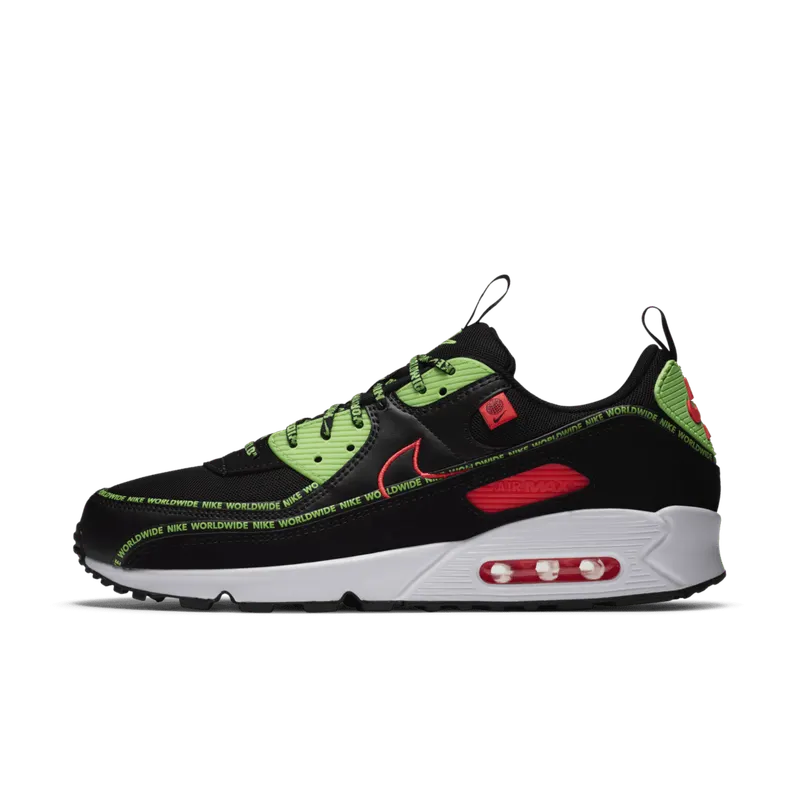 Nike Air Max 90 Worldwide Pack Black Black/Green-Red-White (CK6474-001)
