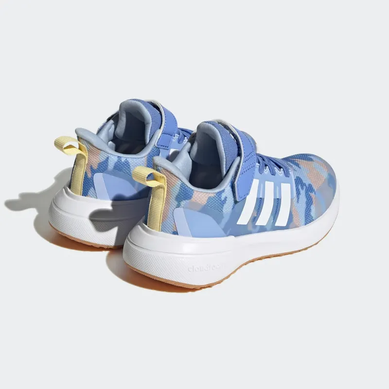 Adidas Fortarun 2.0 Cloudfoam Sport Running Elastic Lace Top Strap Blue Fusion / Cloud White / Almost Yellow (GZ9753)