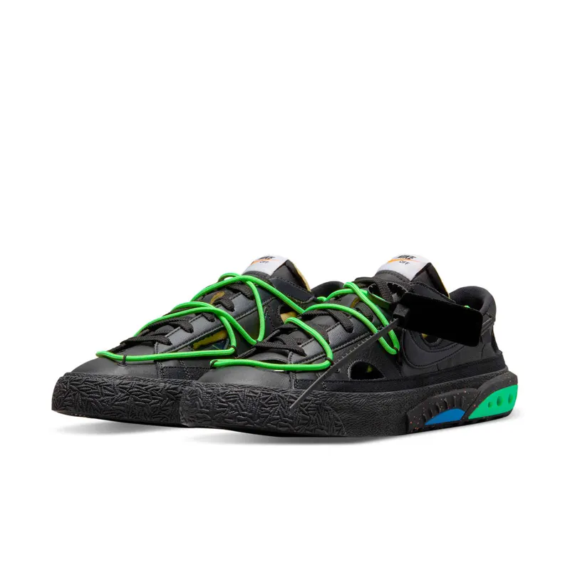 Nike Blazer Low Off-White Black Electro Green (DH7863-001)