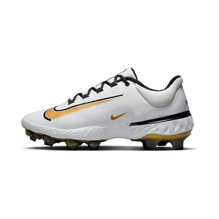Nike Alpha Huarache Elite 4 Low MCS White Black Metallic Gold (FD6255-119)