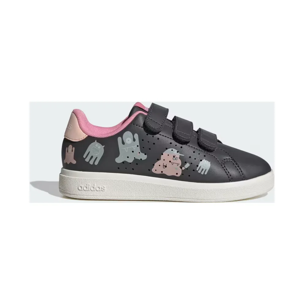 adidas Advantage Base 2.0 Shoes Children “Grey Six / Off White / Bliss Pink” (IH9696)
