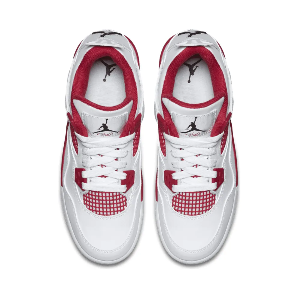Jordan 4 Retro Alternate 89 (GS) White/Black-Gym Red (408452-106)