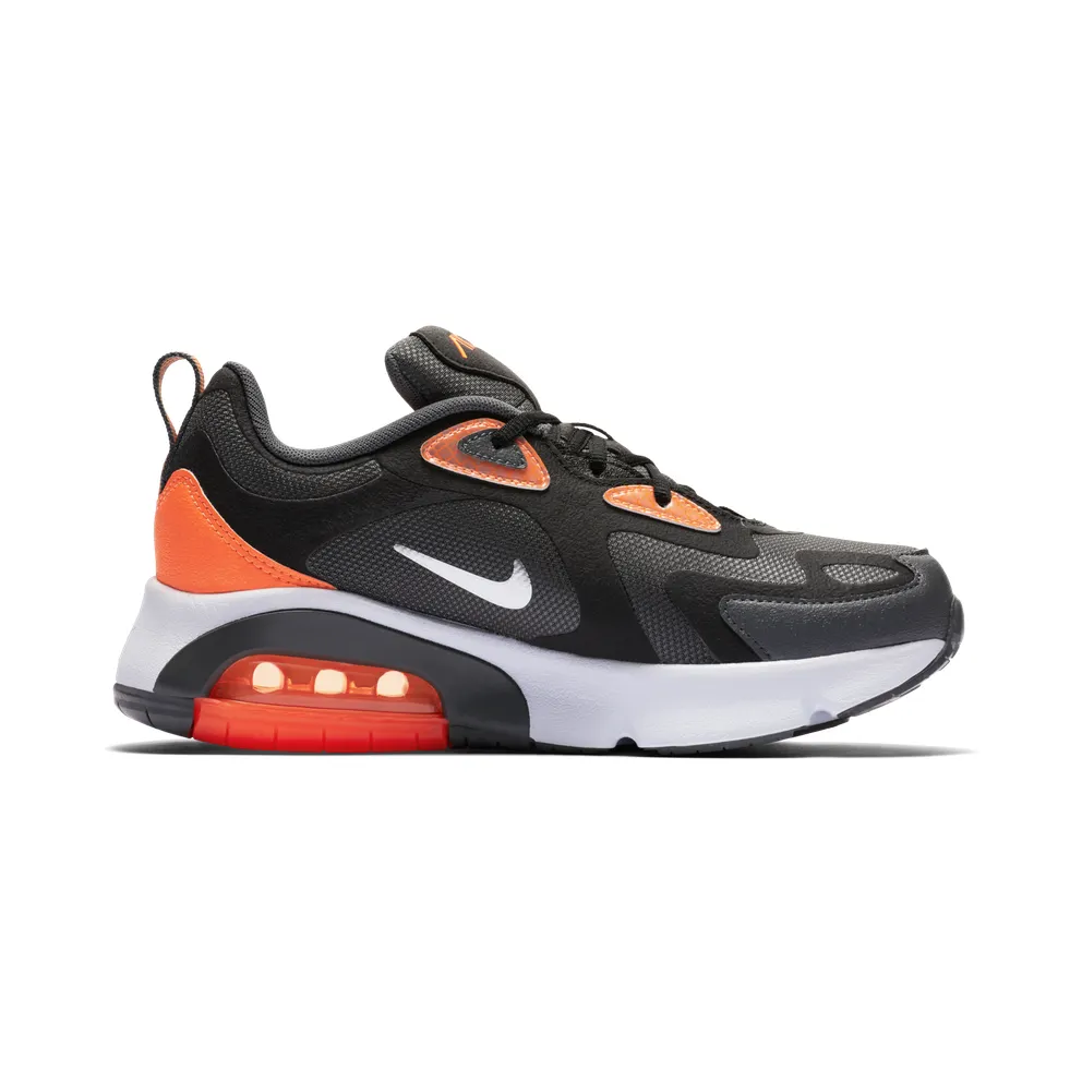Nike Air Max 200 Winter “Dark Grey / Black / Total Orange / Metallic Silver” (BQ4771-002)