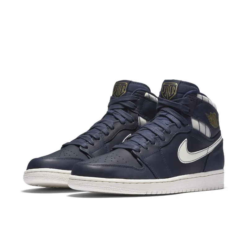 Jordan 1 Retro Jeter RE2PECT Midnight Navy/Metallic Gold-Sail (715854-402)