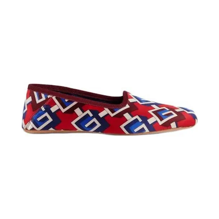 Gucci Graphic Print Slippers Red (662389 20T10 6499)