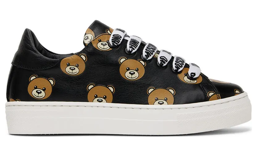 Moschino Kids Black Teddy Print Sneakers (71771)