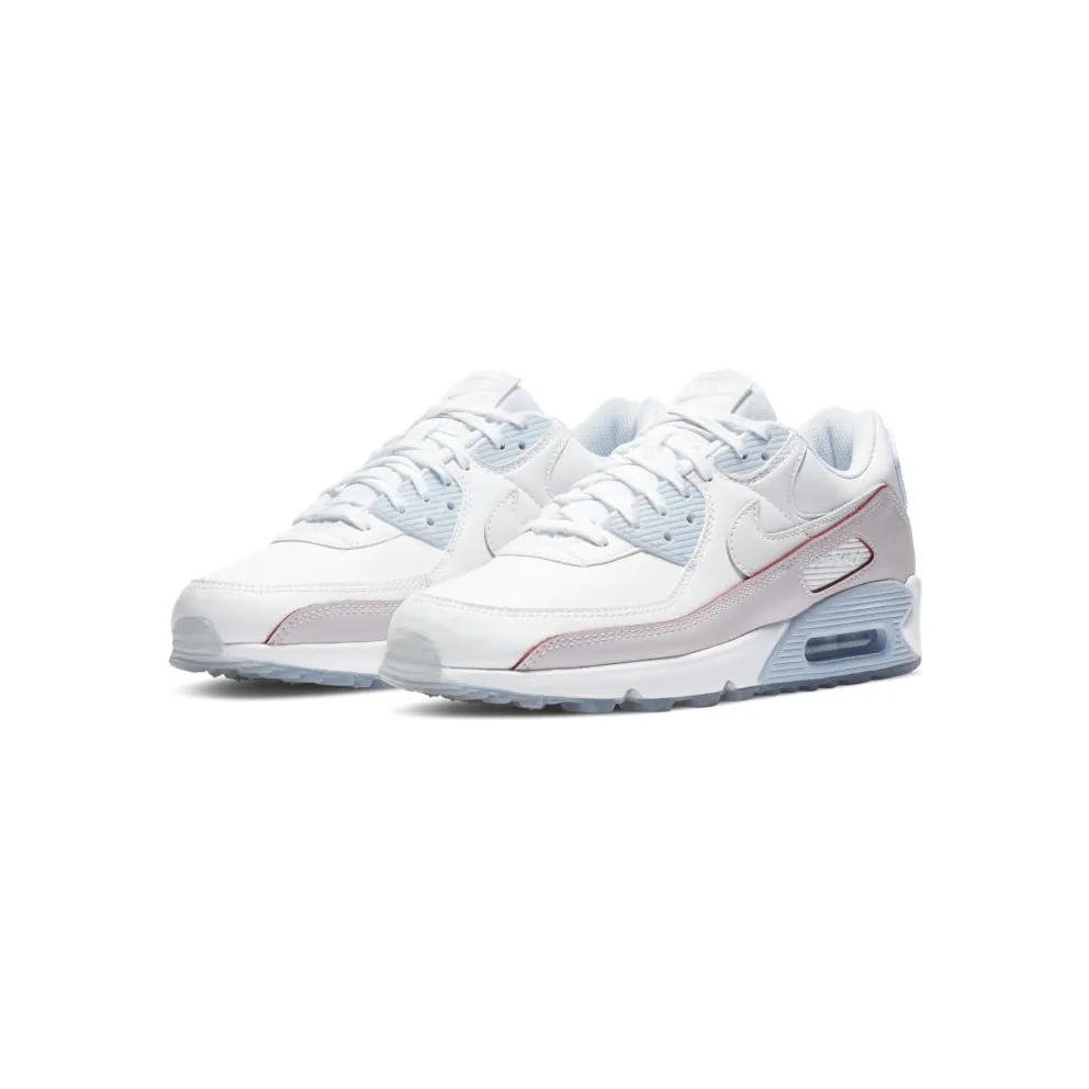 Nike Air Max 90 One of One White/Hydrogen Blue-Bright Crimson (CW5569-100)
