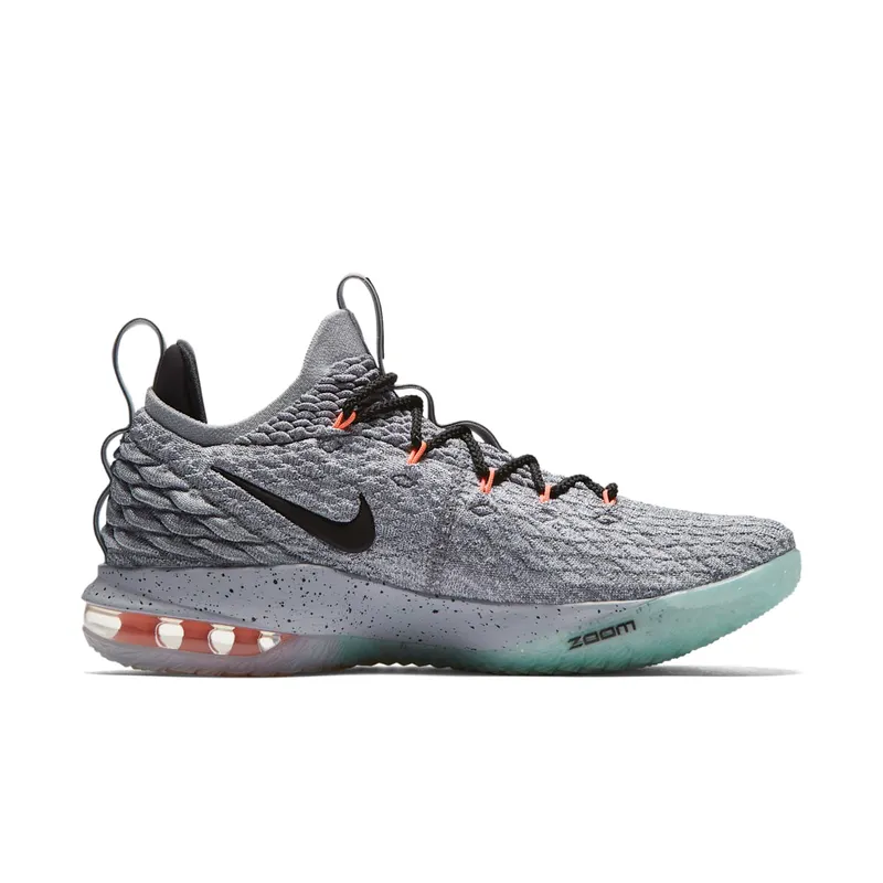 Nike LeBron 15 Low Melon Cool Grey/Black-Teal Tint-Sunset (AO1755-005)